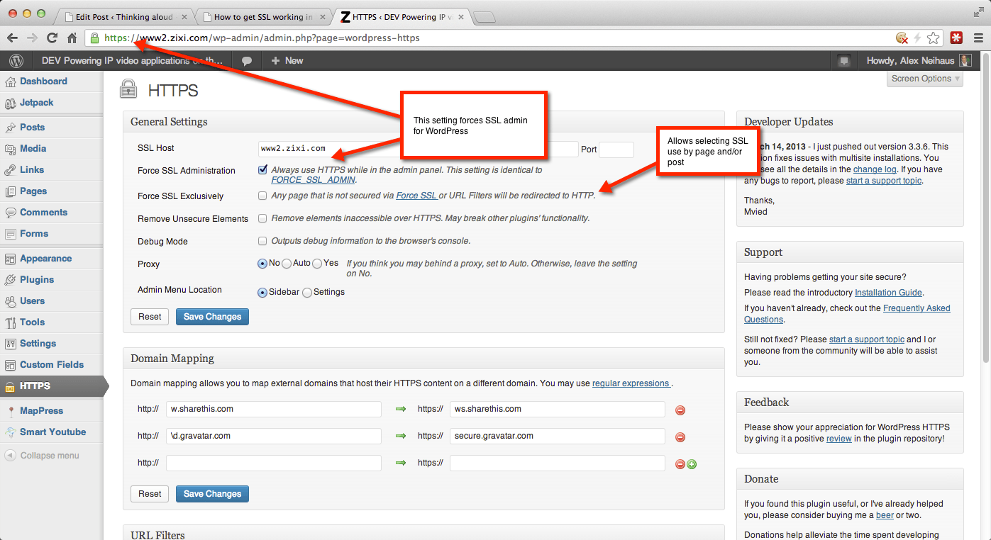 WordPress SSL plugin