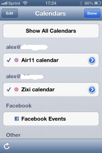 Custom Outlook calendar names in iPhone
