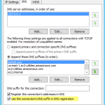 Settings to use connection suffix in DNS