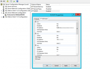 Change SQL Server TCP listening port
