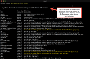 Using PowerShell Get-Member to find the properties of a object