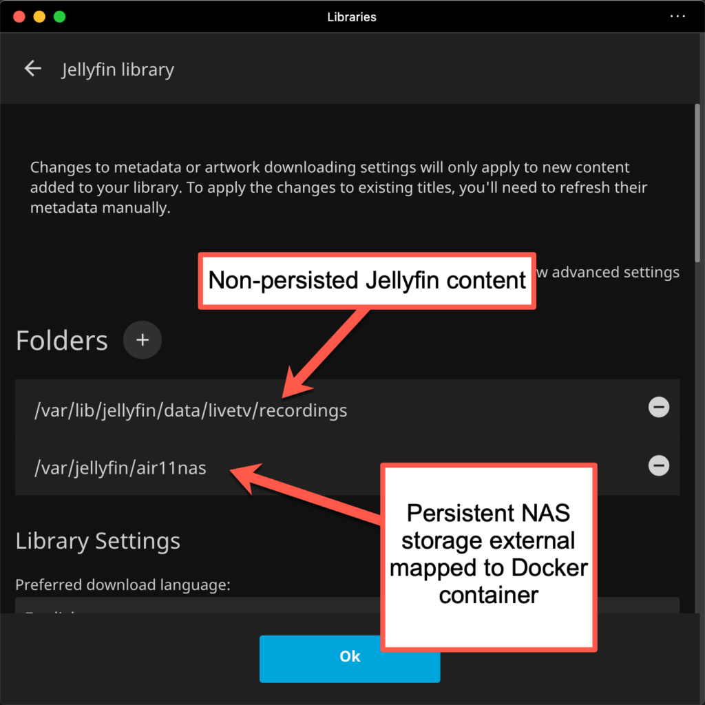 Thinking aloud Running Jellyfin in a Docker container